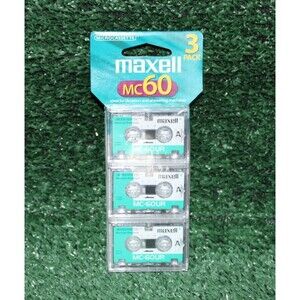 NEW UNOPENED Maxell MC-60 Microcassette Cassette Tapes Pack of 3